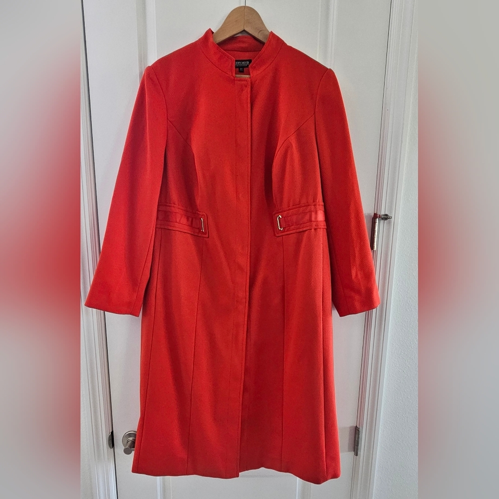 John Meyer collection women red coat jacket size 16W
